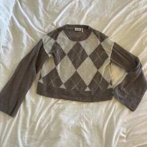 Weekday doodle argyle sweater